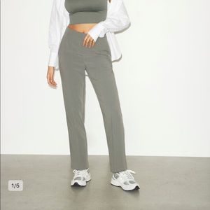 Dynamite, Kendall Side Zip Slim Pants, Green, Size 6, Medium